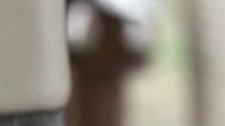Young Japanese schoolgirl pisses herself in public for us