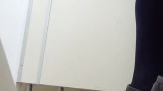 Japanese teenie plays with her hairy pussy on hidden cam