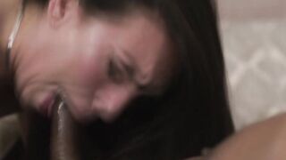 Tight TS Kasey Kei barebacked by her black stepbrother
