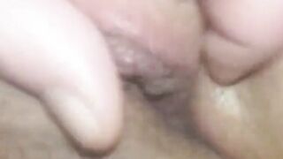 Sexy amateur girl showing off wide open pussy