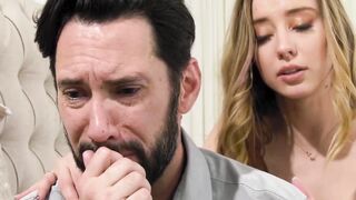 Haley Reed helped her stepdad by sucking his big dick