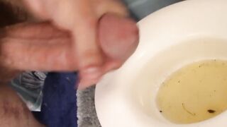 Straight dude Chad Turner pisses and cums after masturbation