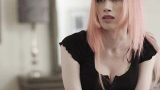 Big tits Tgirl barebacked by black stepbrother