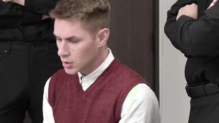 Naughty altar boy dildo drilled and 3way banged bareback