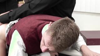 Naughty altar boy dildo drilled and 3way banged bareback