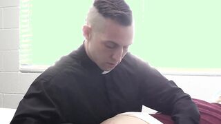 Forbidden religious anal play leads to priest fucking twink