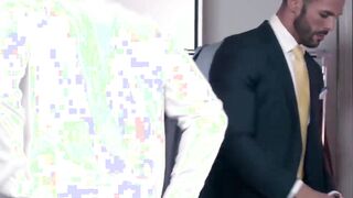 After a blowjob hot tailor Isaac Eliads ass stretched hardcore