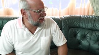 Luscious Miranda Miller blows and rides older cock