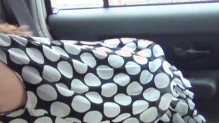 Japanese brunette darling found on camera peeing in the vehicle