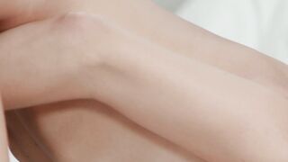 Skinny babe in sexy lingerie Nikki Fox strokes her pussy