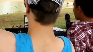Underhanded youthful Jason Valencia stuffs crude dick into twink ass