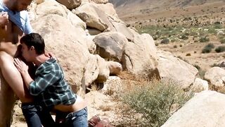 Muscular gay studs Devin Franco and Brian Adams barebacking