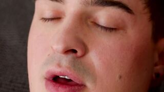 Tattooed stud pounding young jocks ass raw after sucking