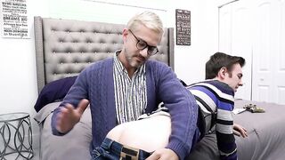 Gamer stepson impaled on big hard dick and hammered raw