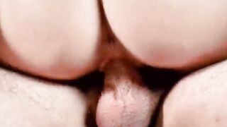 Horny Girl while Sucking Cock and Licking Testicles