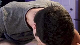 Handsome gay lovers go for a sixty nine as they suck it well