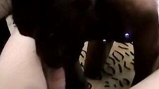 Good looking ebony dude is eager to gag on a giant boner