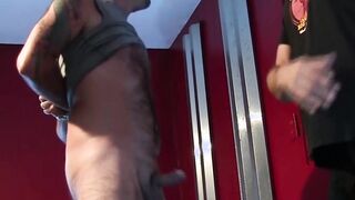 Hot tattooed stud moans during hot and passionate fingering