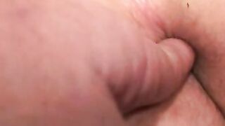 Mature lad with hairy chest and belly pulls his hard dick
