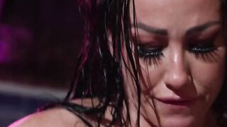 BBC deep in wet big tit MILF poolside