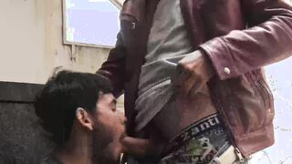 Tattooed straight Latino hot outdoor bareback pounding