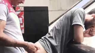 Tattooed straight Latino hot outdoor bareback pounding