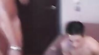 Naughty MILF ravaged and cum sprayed at nasty bukkake party