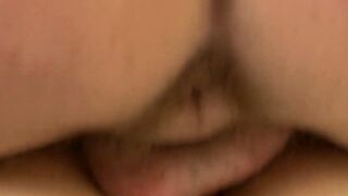 Inked Euro brunette blows big cock before doggystyle anal