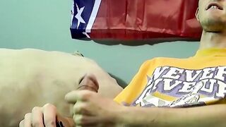 Horny Jason in the house for a cock sucking