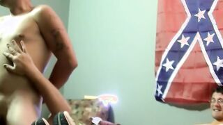 Horny Jason in the house for a cock sucking
