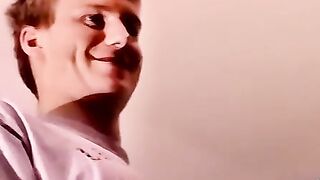 He gives up his hard dick for a mouth for his first gay bj