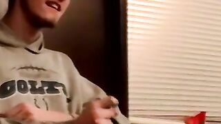 Straight dudes watch porn and get to work on their boners