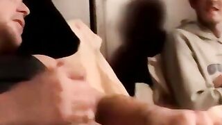 Straight dudes watch porn and get to work on their boners