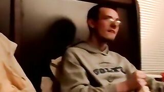 Straight dudes watch porn and get to work on their boners