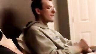 Straight dudes watch porn and get to work on their boners