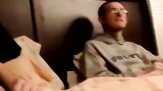 Straight dudes watch porn and get to work on their boners