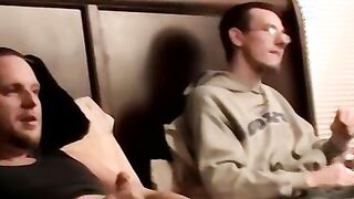 Straight dudes watch porn and get to work on their boners