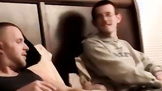 Straight dudes watch porn and get to work on their boners