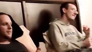 Straight dudes watch porn and get to work on their boners