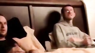 Straight dudes watch porn and get to work on their boners