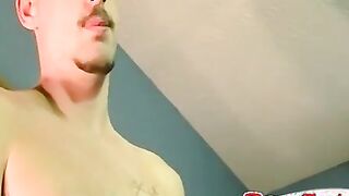 Naughty gay dude seduces and barebacks straight buddy
