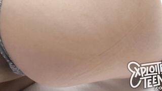 This VERY slender chinese teens is making her first porn Slut two