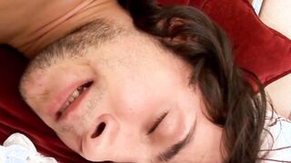 Enticing youthful monitors rearend loaded up with dildo and crude dick