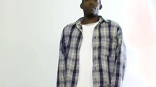 Big daddy Joe first big black cock experience in his mouth