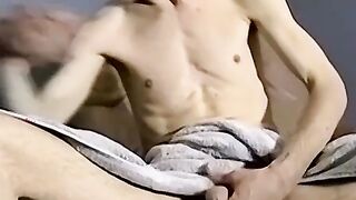 Lusty dude was very eager to masturbate his fat schlong