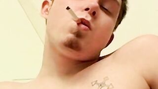 Billy Da Kidd rubbed his hard dickÂ while blowing smoke