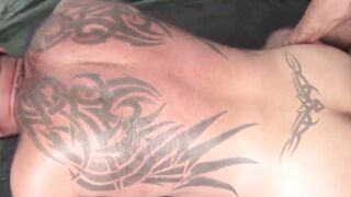 Hairy Amir Badri hammered by pierced cock bear Marc Angelo