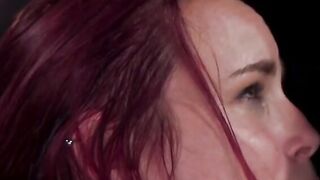 Ebony lezdom dominates busty MILF sinner