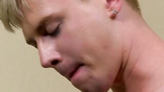 Kyler twists around to get it prior to taking a ride on a dick