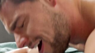 Stepbrothers fighting before blowing and bareback session